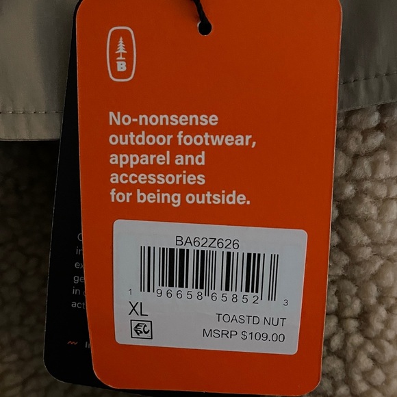 Beige Quilted Fleece Jacket Bass Outdoors Warm Size XL Pullover - Picture 7 of 7